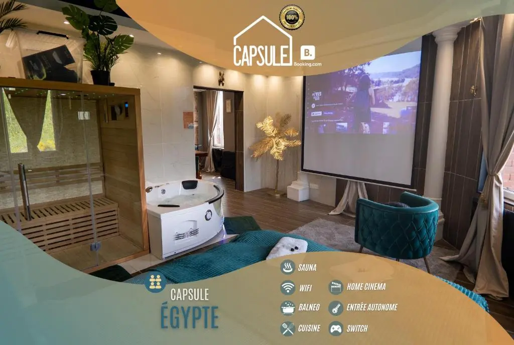 Image de l'annonce Capsule Egypte - Jacuzzi - Sauna - Billard - Netflix & Home cinéma - Nintendo switch & jeu -