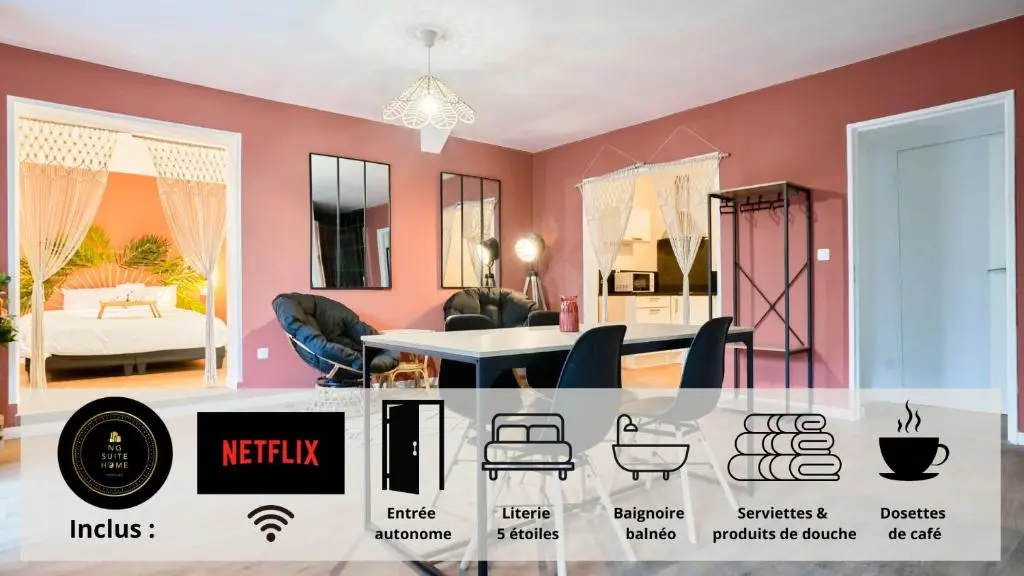 Image de l'annonce NG SuiteHome - Lille I Roubaix Barbieux I Montesquieu - Balnéo - Netflix - Wifi - Jardin