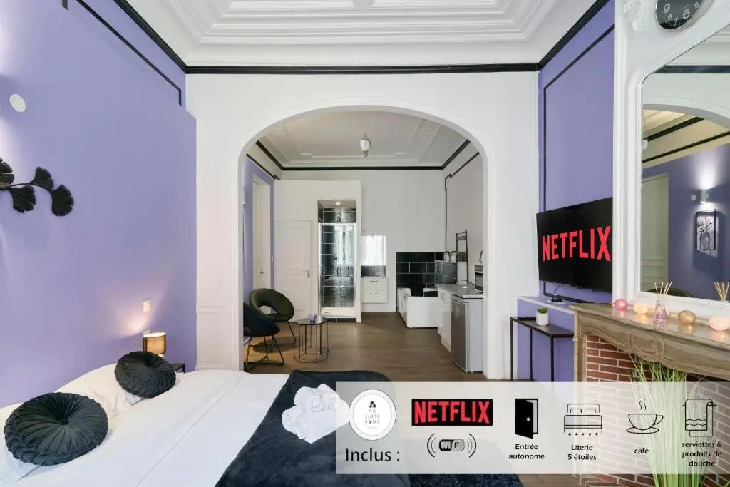 Image de l'annonce NG SuiteHome - Lille l Roubaix Trichon - Balnéo - Netflix - Wifi