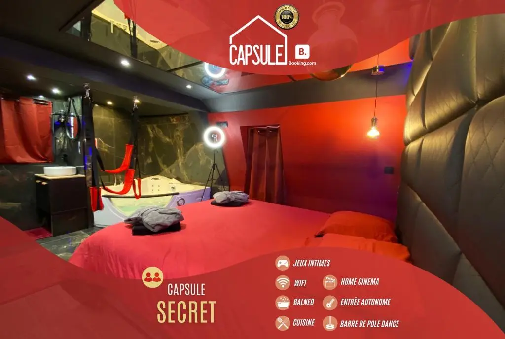 Image de l'annonce Capsule Secret - Jacuzzi - Netflix & Home cinéma - Jeux de couple - Barre de pole dance